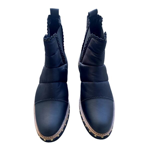 NEW Free People Atlas Chelsea Puffer Ankle Boot 39.5 9.5 Black - Picture 2 of 8